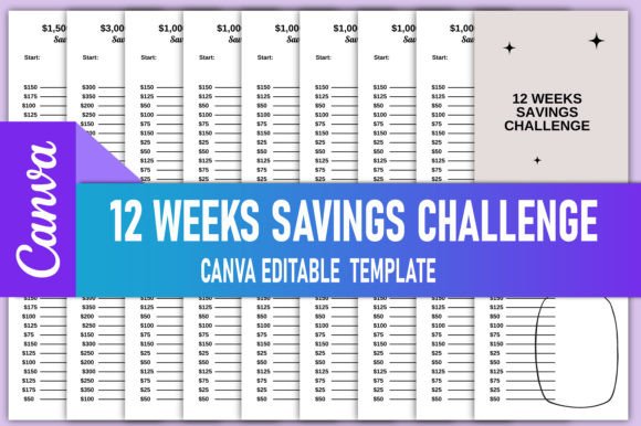 12 Weeks Savings Challenge Canva KDP