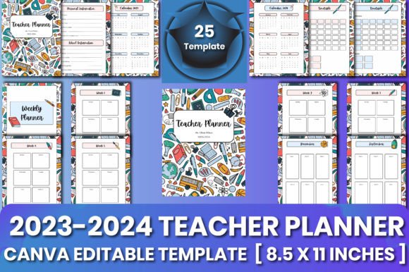 2023 - 2024 Teacher Planner Canva KDP
