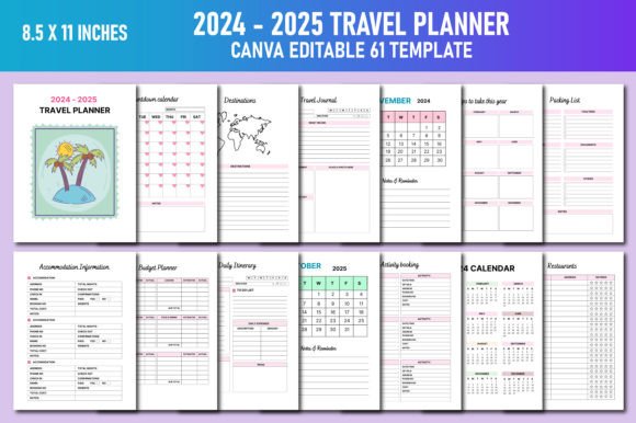2024 - 2025 Travel Planner Canva KDP