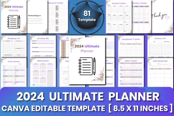 2024 Ultimate Planner Canva KDP: Your All-in-One Organizational Tool