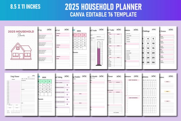 2025 Household Planner Canva KDP