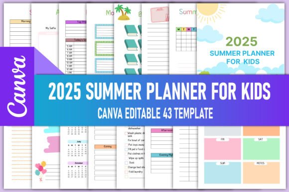 2025 Summer Planner for Kids Canva KDP: A Creative and Practical Tool for the Upcoming Season