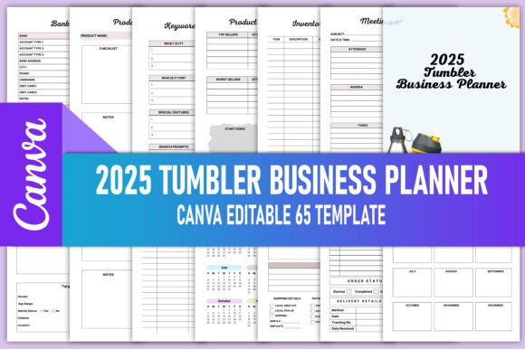 2025 Tumbler Business Planner Canva KDP: A Comprehensive Tool for Organized Business Management