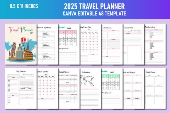 205 Travel Planner Canva KDP