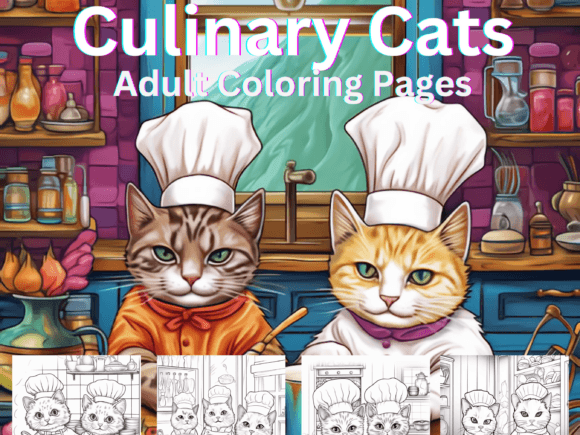 50 Culinary Cats Coloring Pages: A Creative Resource for Artists and Entrepreneurs