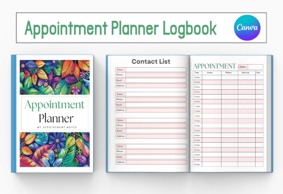 Appointment Planner - KDP Canva Template