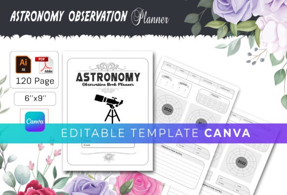 Astronomy Observation Log Book Canva
