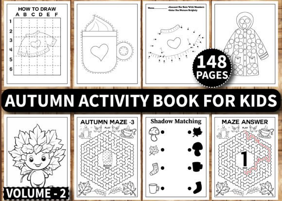 Autumn Activity Book for Kids, Vol - 2