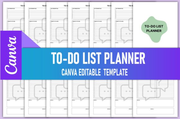 Editable to Do List Planner Canva KDP