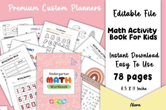 Math Activity Book for Kids Canva KDP
