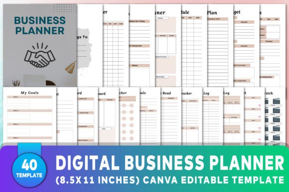 Maximize Productivity with the Editable Business Planner Canva Template