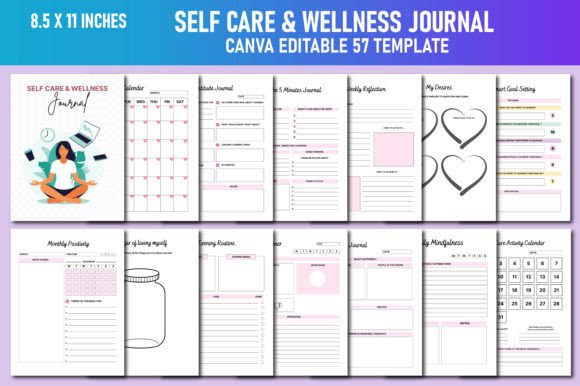 Self Care Wellness Journal Canva KDP